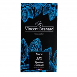Tablette blanc 35% République Dominicaine - Vincent Besnard Chocolatier Pâtissier