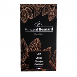 Tablette Lait 46% République Dominicaine - Vincent Besnard Chocolatier Pâtissier