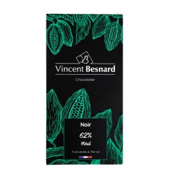 Tablette Noir 62% Brésil - Vincent Besnard Chocolatier Pâtissier