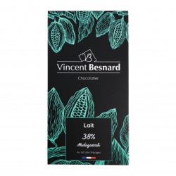 Tablette Lait 38% Madagascar - Vincent Besnard Chocolatier Pâtissier