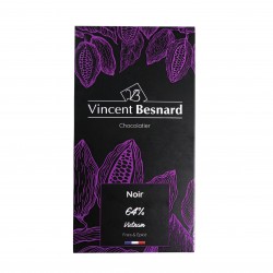 Tablette Noir 64% Vietnam - Vincent Besnard Chocolatier Pâtissier