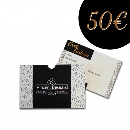 Carte Cadeau - Valeur 50 €