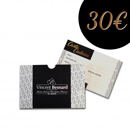 Carte Cadeau - Valeur 30 €